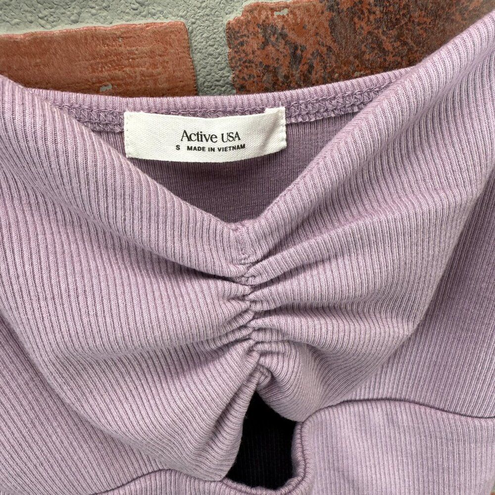 🆕 Purple Ribbed Knit Bodysuit - Size Small - Picture 14 of 14